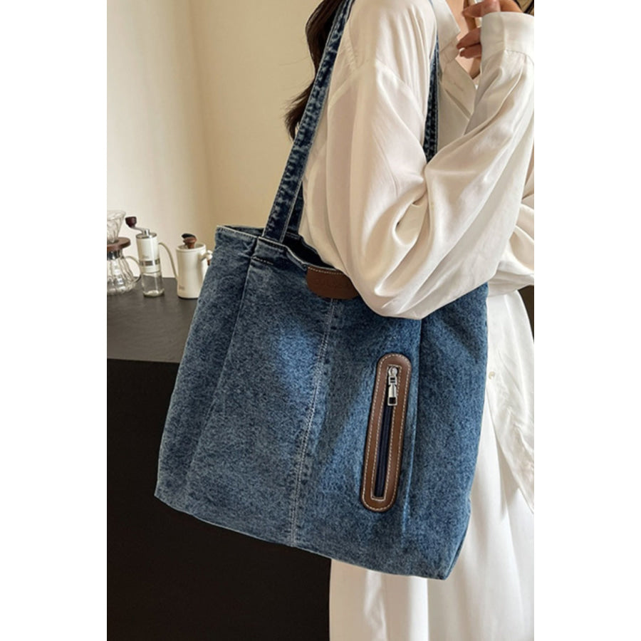 Medium Denim Tote Bag Apparel and Accessories