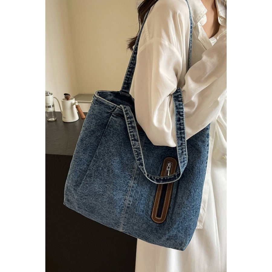 Medium Denim Tote Bag Apparel and Accessories