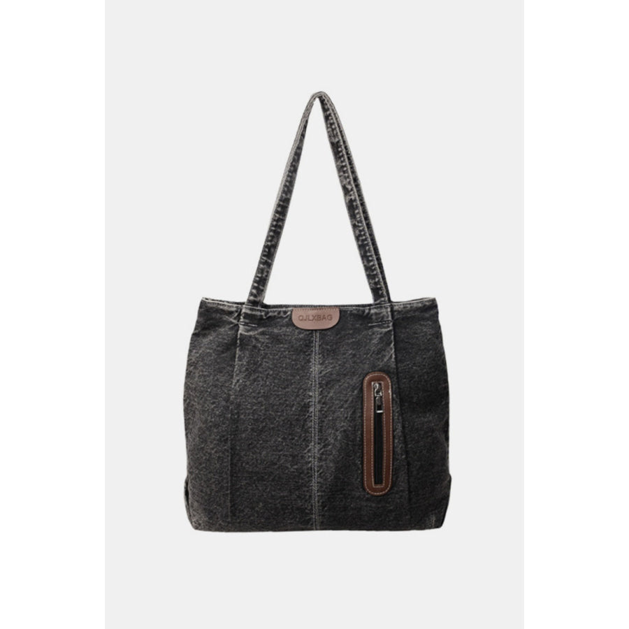 Medium Denim Tote Bag Dark / One Size Apparel and Accessories