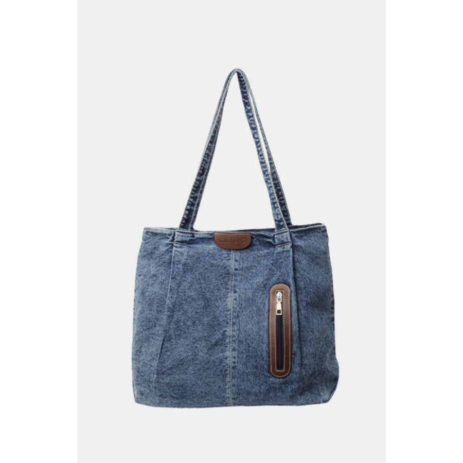 Medium Denim Tote Bag Light / One Size Apparel and Accessories