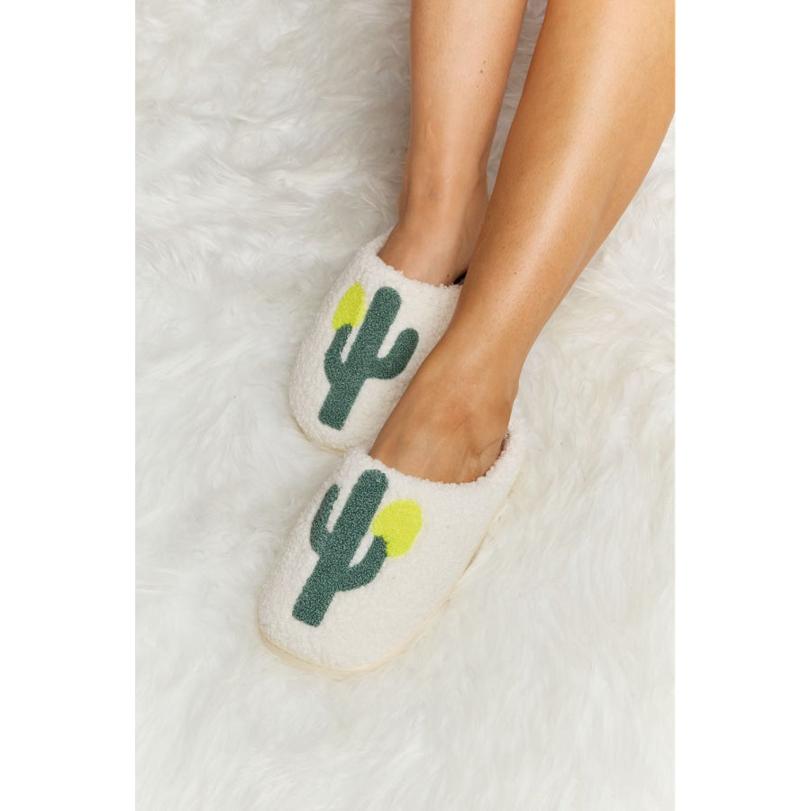 Melody Cactus Plush Slide Slippers footwear