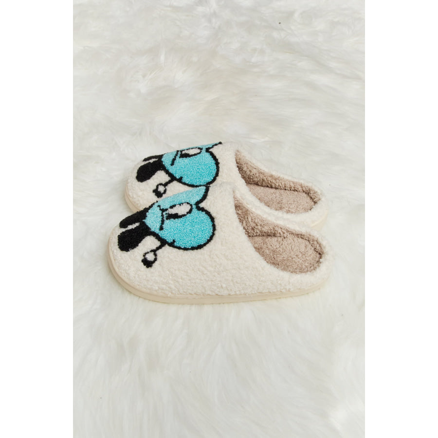 Melody Love Heart Print Plush Slippers footwear