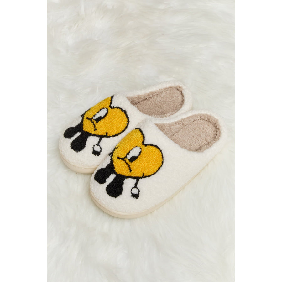 Melody Love Heart Print Plush Slippers footwear