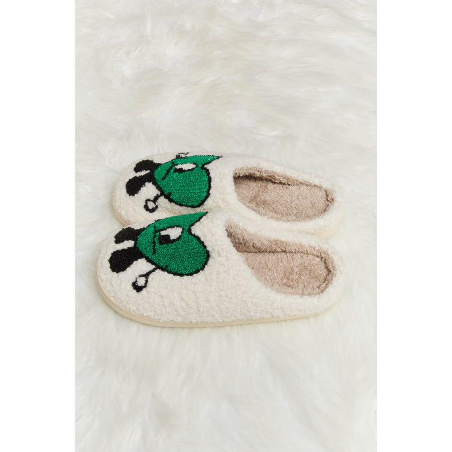 Melody Love Heart Print Plush Slippers footwear