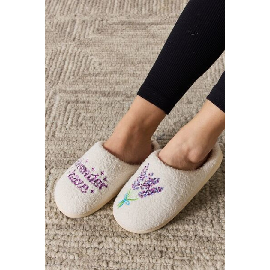 Melody Sequin Pattern Cozy Slippers LAVENDER / S Clothing