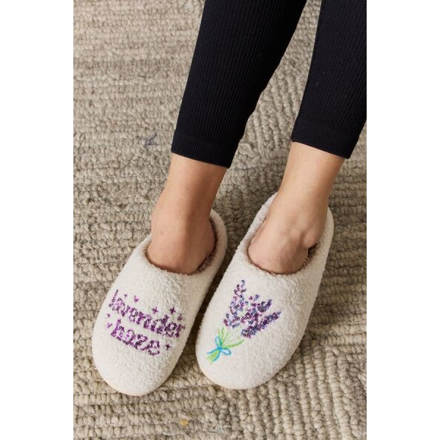 Melody Sequin Pattern Cozy Slippers LAVENDER / S Clothing