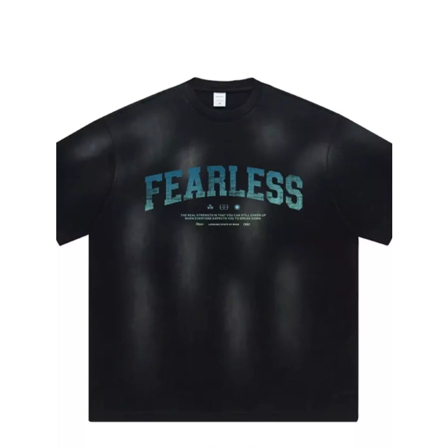 Men’ s Fearless Round Neck Wash T-Shirt Apparel and Accessories