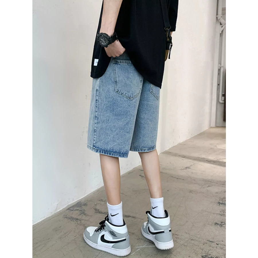 Men’s Acid Wash Denim Shorts Blue / S Apparel and Accessories