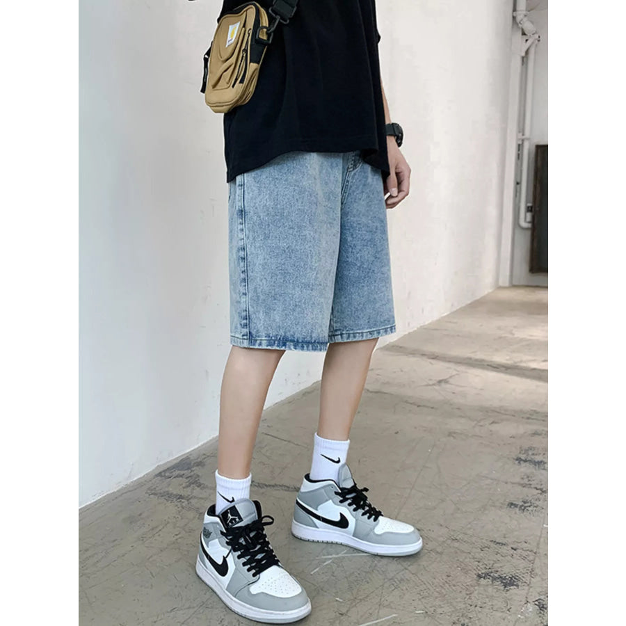 Men’s Acid Wash Denim Shorts Blue / S Apparel and Accessories