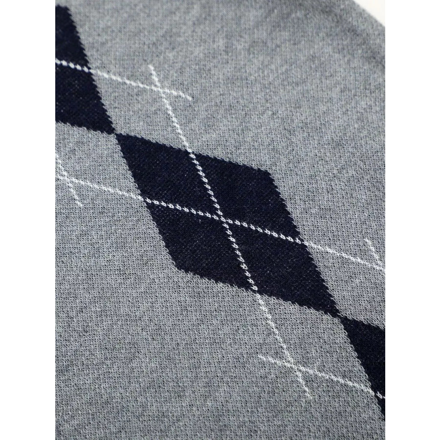 Men’s Argyle Knit Short Sleeve Polo Apparel and Accessories