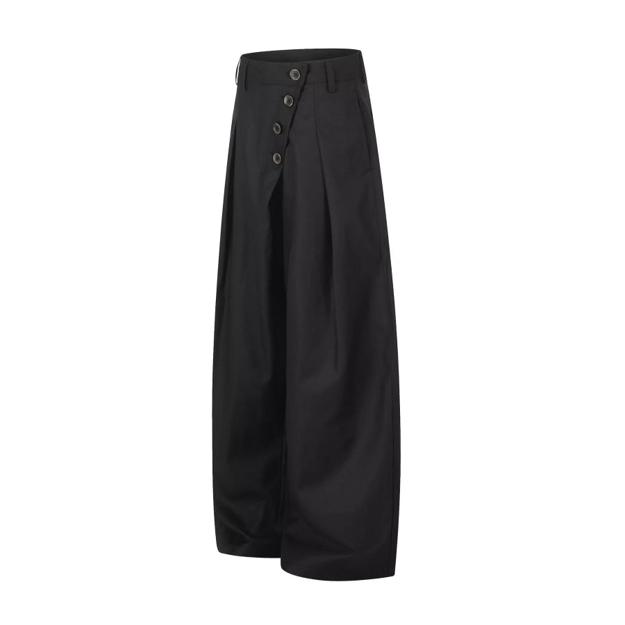 Men’s Asymmetrical Button Wide-Leg Pants Apparel and Accessories