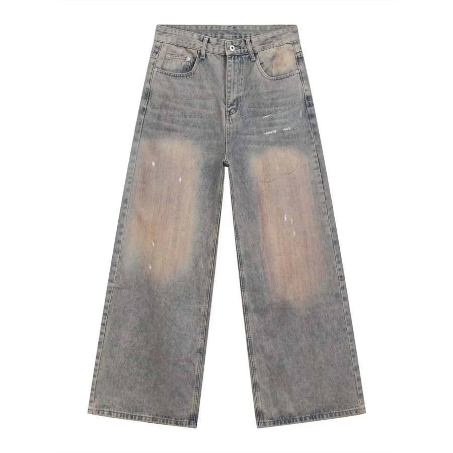 Men’s Baggy Vintage Wash Jeans Apparel and Accessories