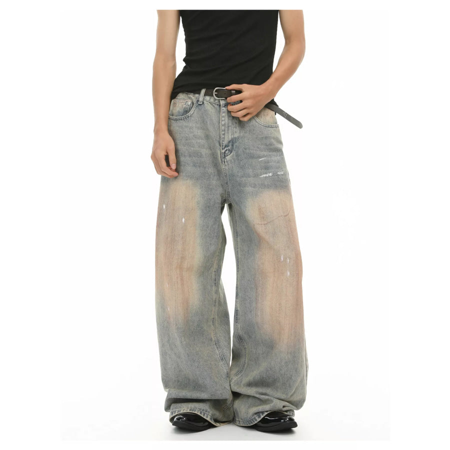Men’s Baggy Vintage Wash Jeans Blue / S Apparel and Accessories