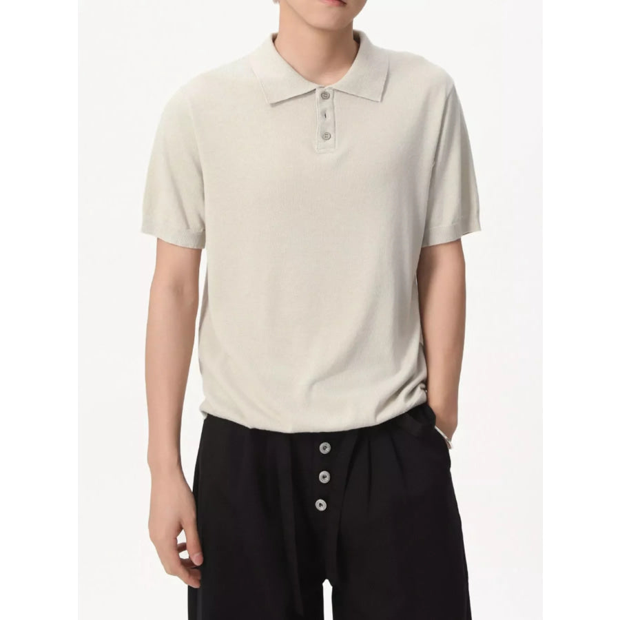 Men’s Button Detail Short Sleeve Polo Apparel and Accessories