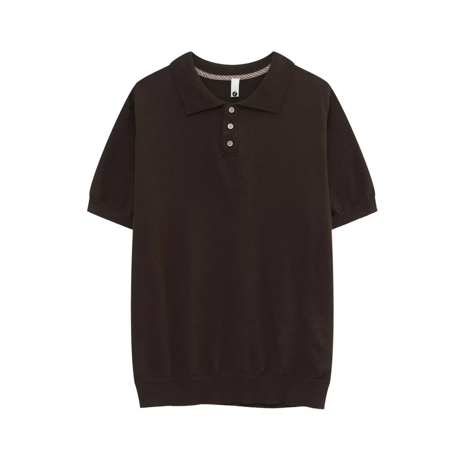 Men’s Button Detail Short Sleeve Polo Apparel and Accessories