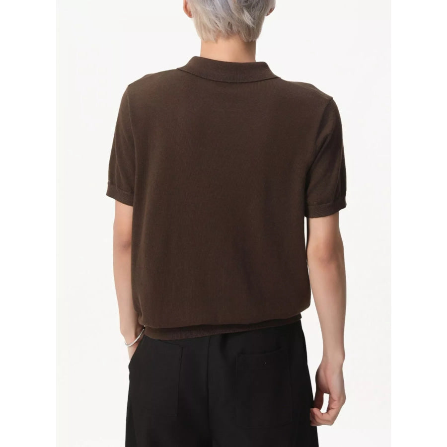 Men’s Button Detail Short Sleeve Polo Apparel and Accessories