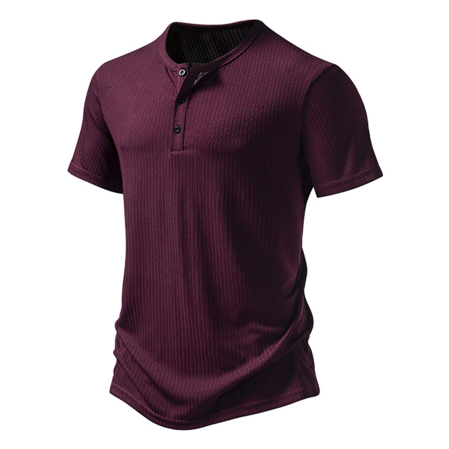 Men’s Button Detail Short Sleeve T-Shirt Apparel and Accessories