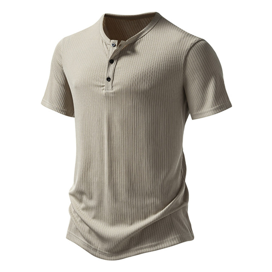 Men’s Button Detail Short Sleeve T-Shirt Apparel and Accessories