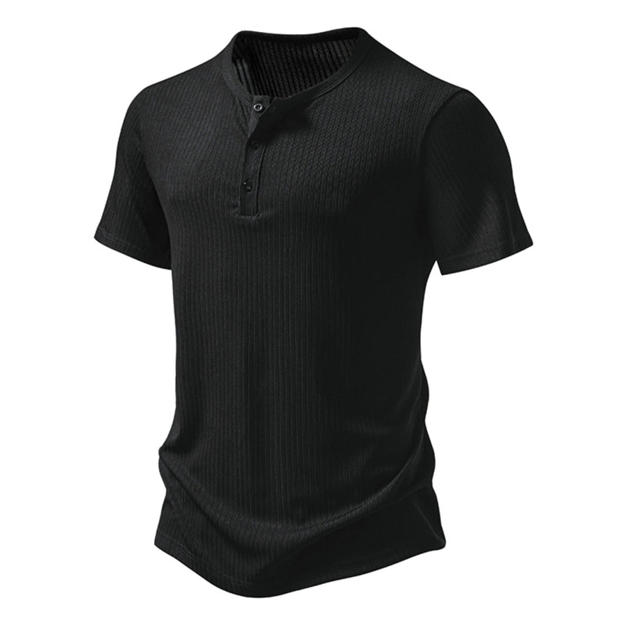 Men’s Button Detail Short Sleeve T-Shirt Apparel and Accessories