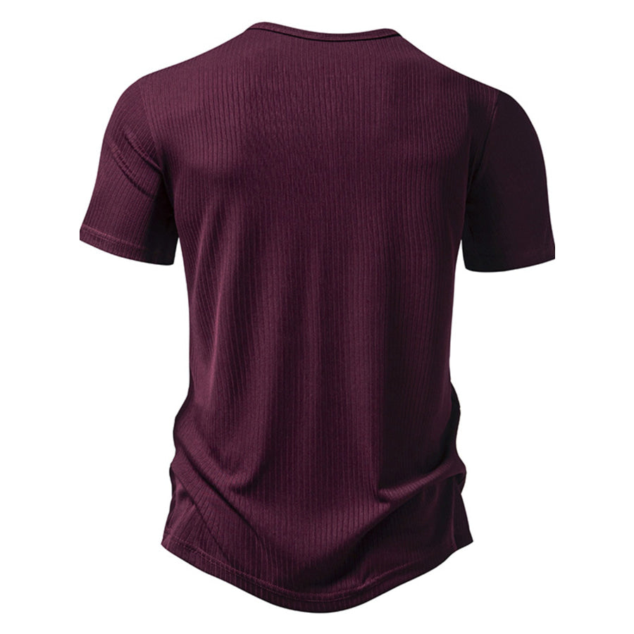 Men’s Button Detail Short Sleeve T-Shirt Apparel and Accessories