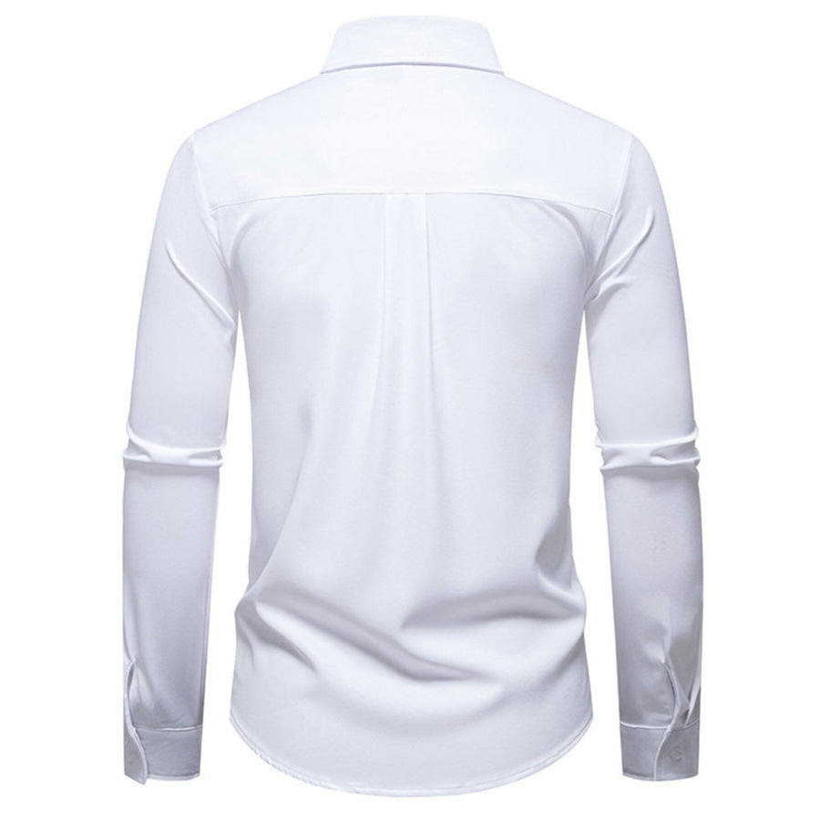 Men’s Button Up Long Sleeve Shirt Apparel and Accessories