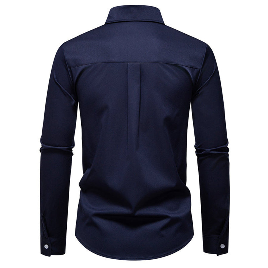 Men’s Button Up Long Sleeve Shirt Apparel and Accessories