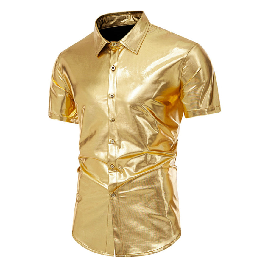 Men’s Button Up Short Sleeve Shirt Apparel and Accessories