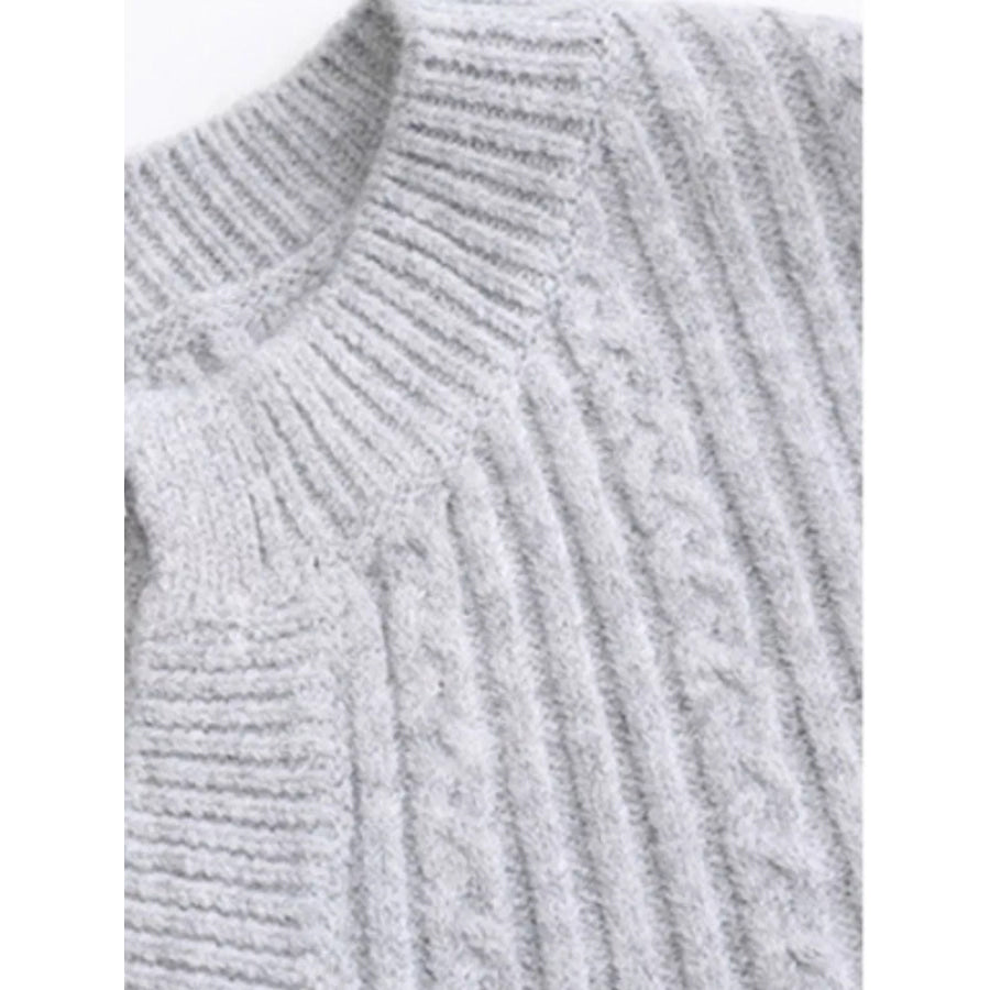 Men’s Cable Knit Long Sleeve Sweater Apparel and Accessories