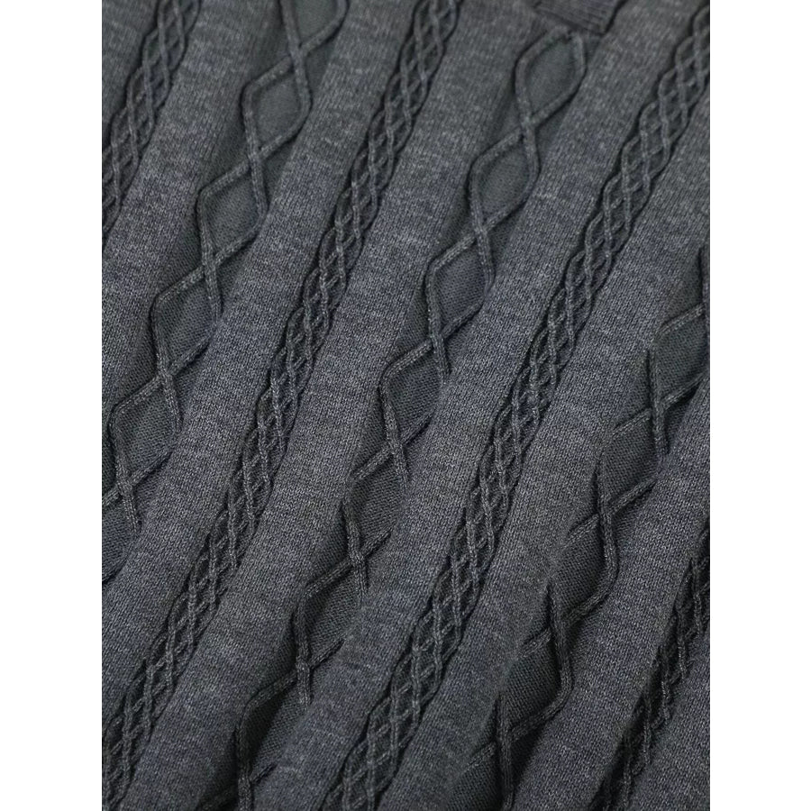 Men’s Cable Knit Short Sleeve Knit Top Apparel and Accessories
