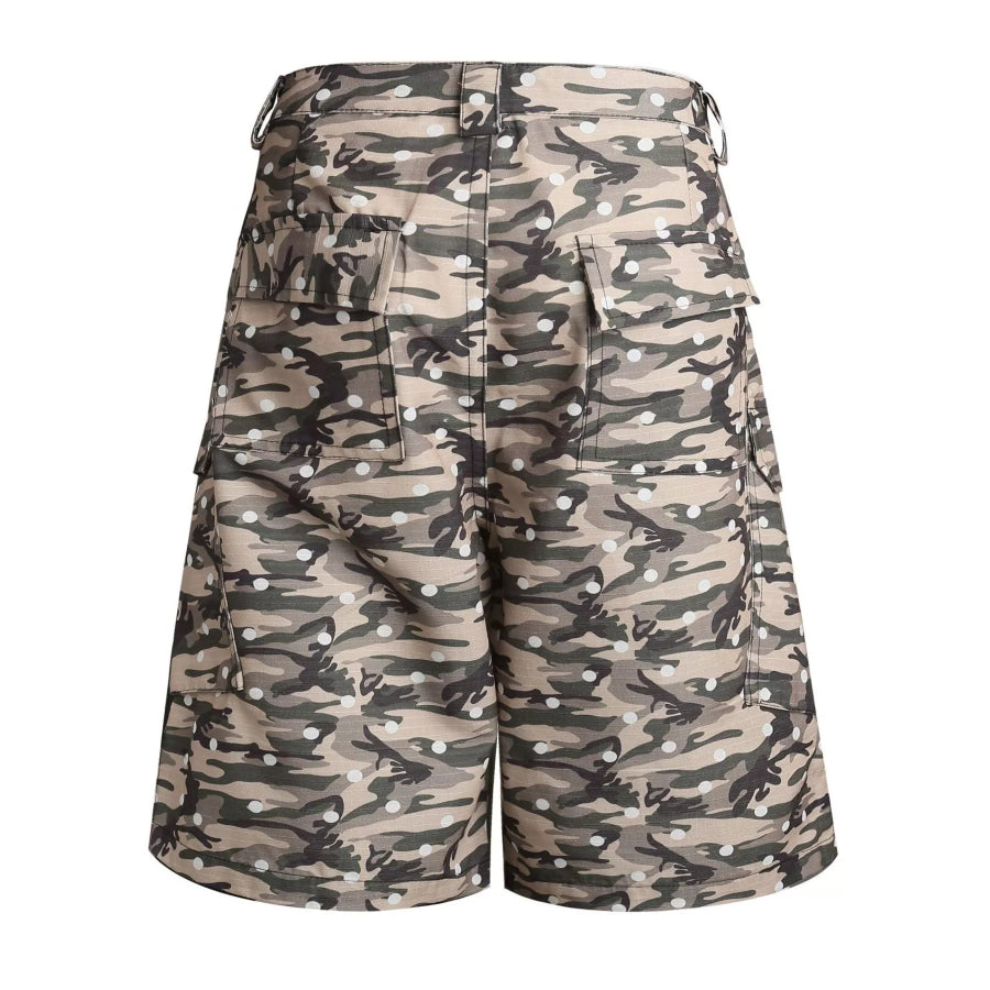 Men’s Camouflage Cargo Capris Green Camouflage / M Apparel and Accessories