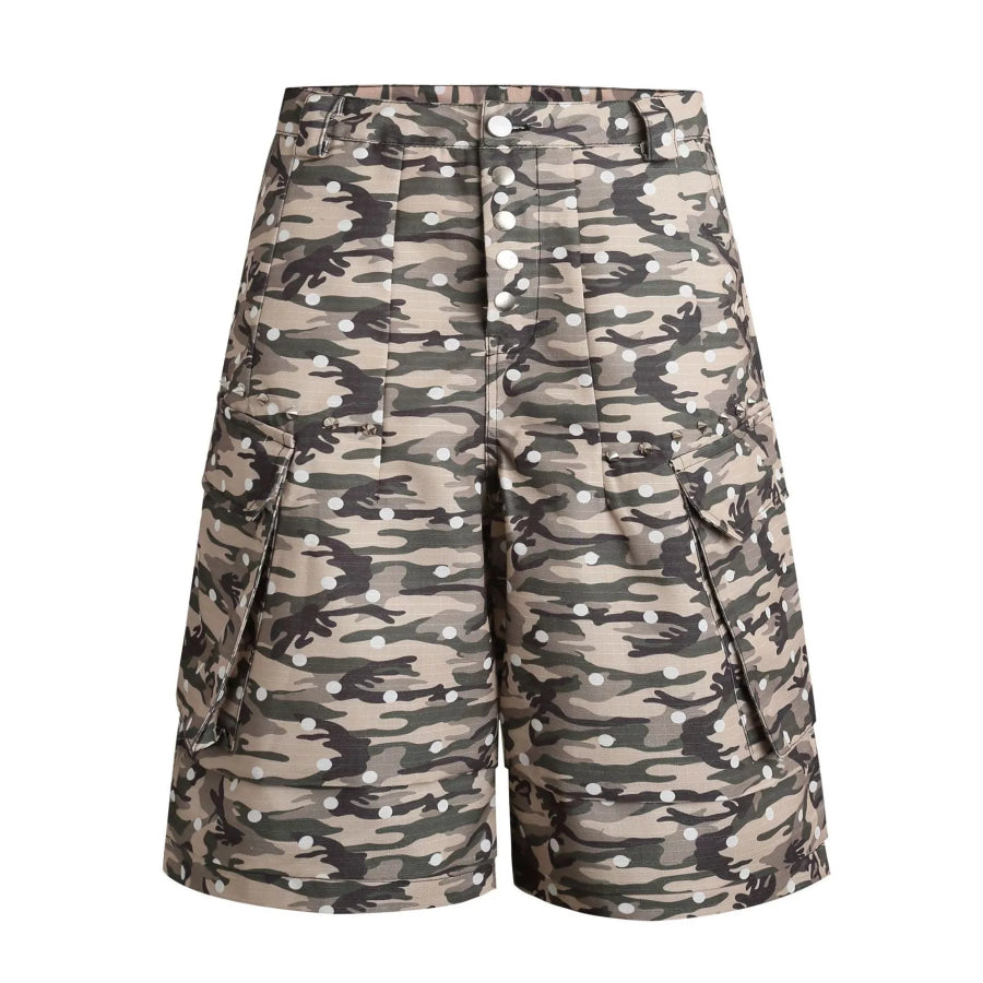 Men’s Camouflage Cargo Capris Green Camouflage / M Apparel and Accessories