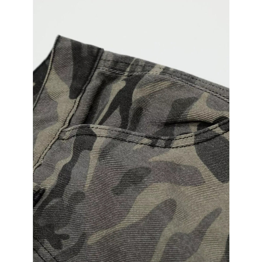 Men’s Camouflage Cargo Denim Capris Apparel and Accessories