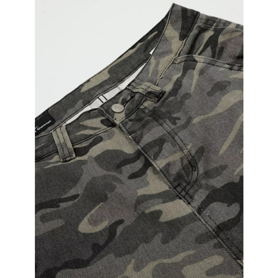 Men’s Camouflage Cargo Denim Capris Apparel and Accessories