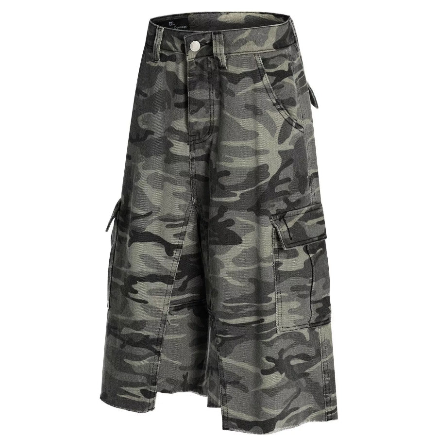 Men’s Camouflage Cargo Denim Capris Apparel and Accessories