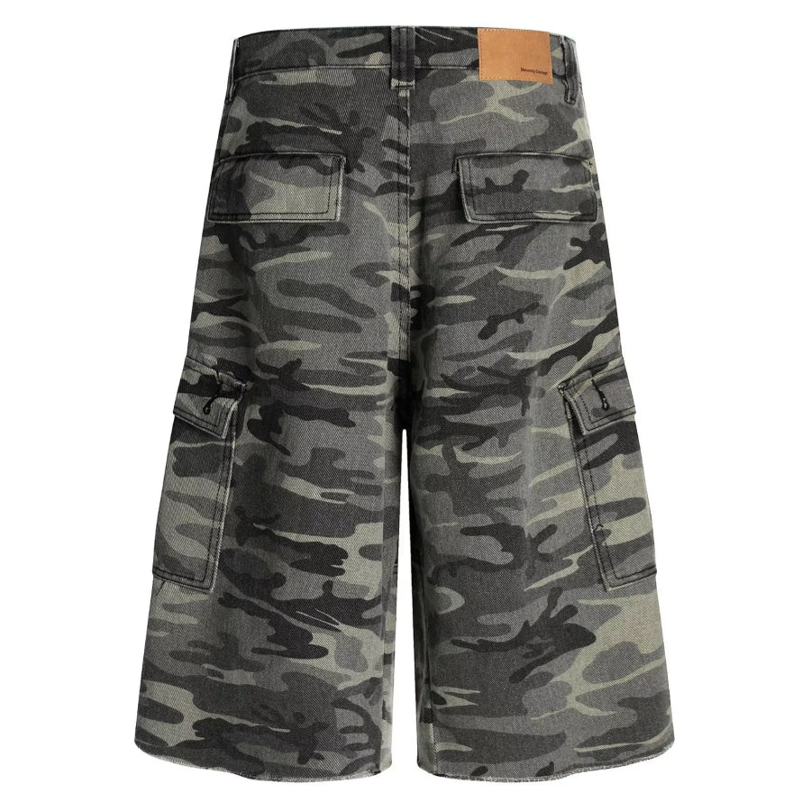 Men’s Camouflage Cargo Denim Capris Apparel and Accessories