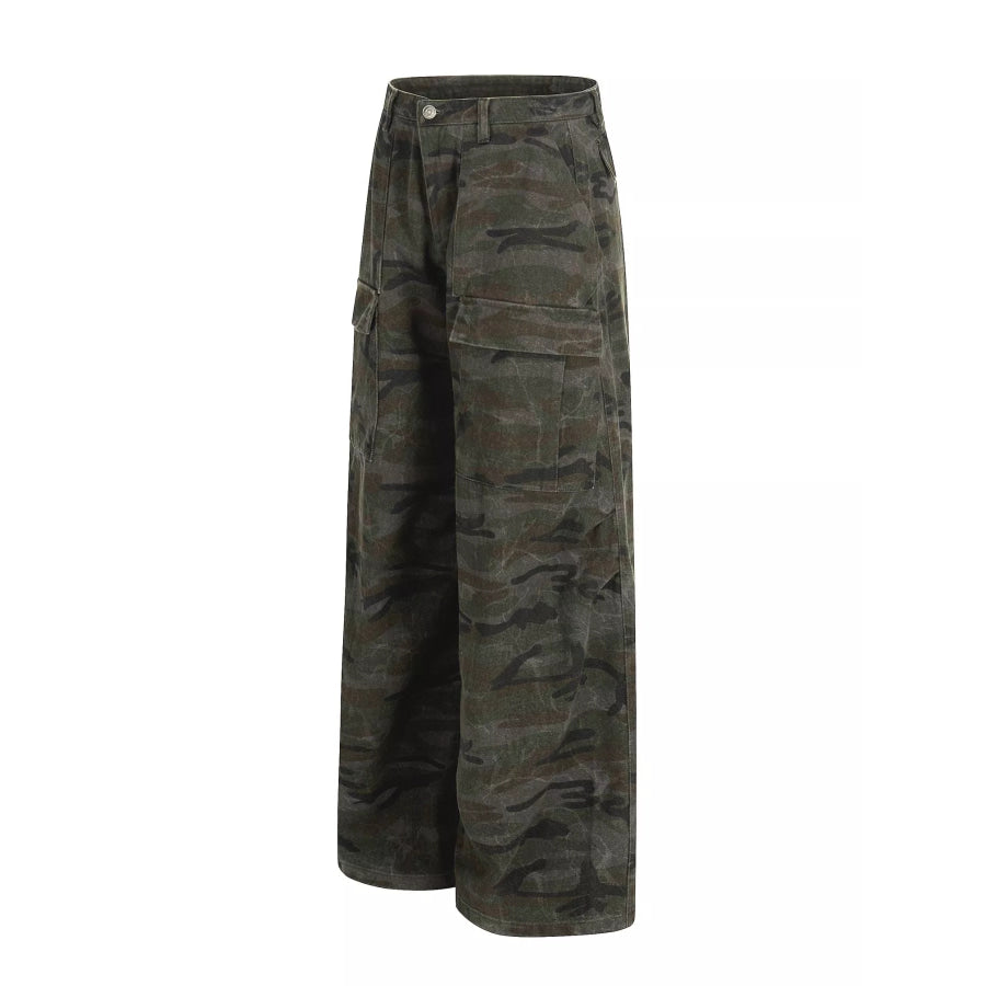 Men’s Camouflage Cargo Pants Green / S Apparel and Accessories