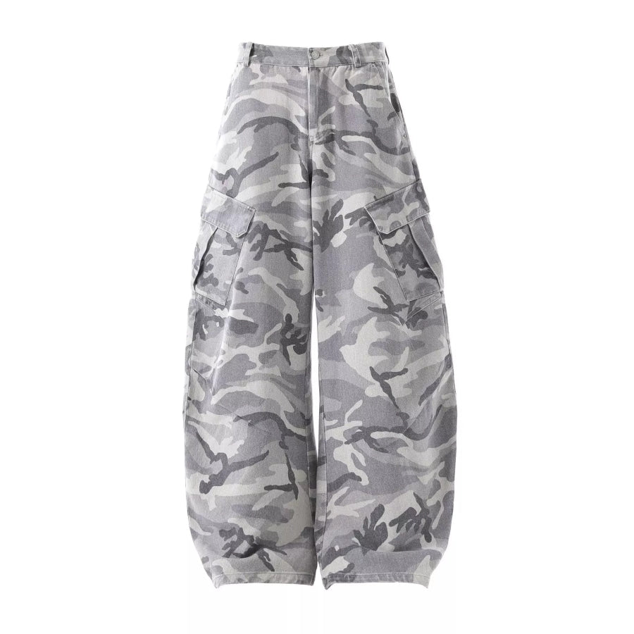 Men’s Camouflage Cargo Pants White Camouflage / S Apparel and Accessories