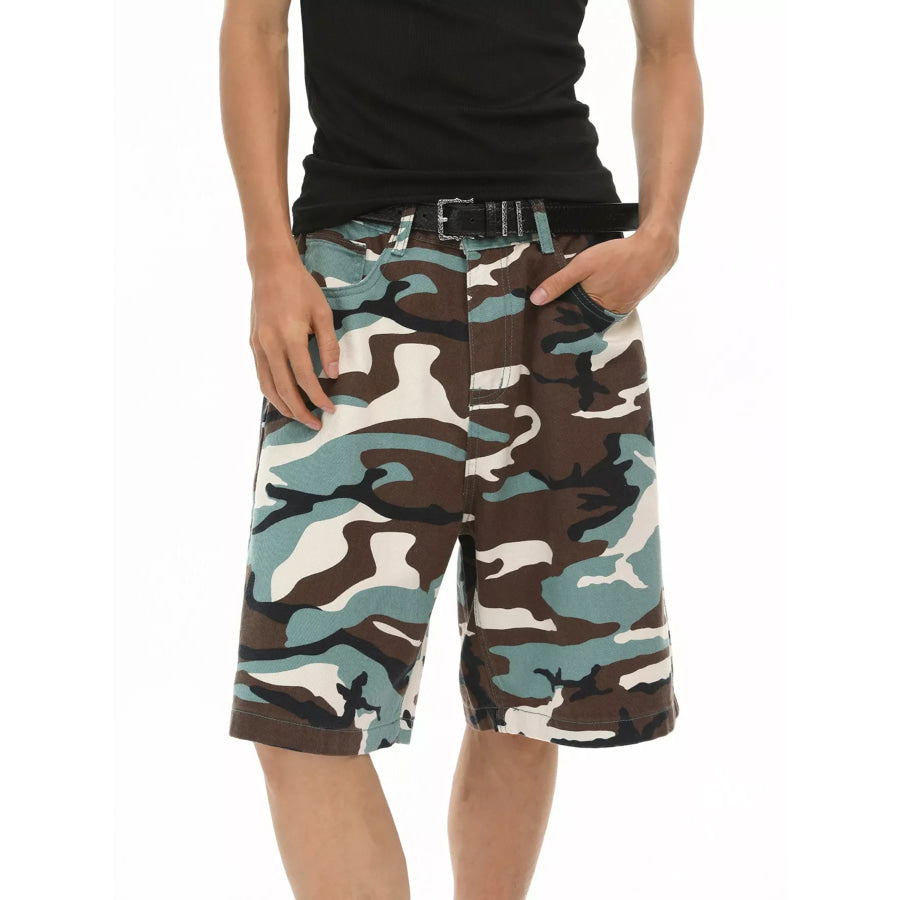 Men’s Camouflage Denim Shorts