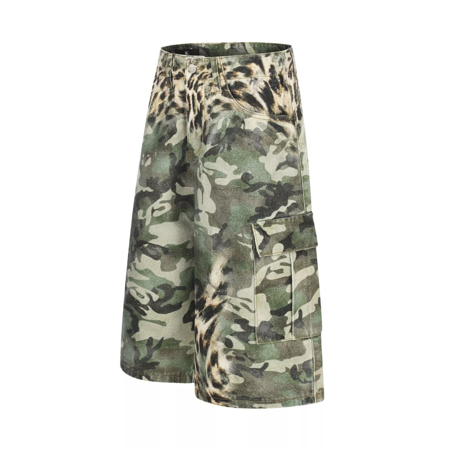 Men’s Camouflage & Leopard Cargo Capris Apparel and Accessories