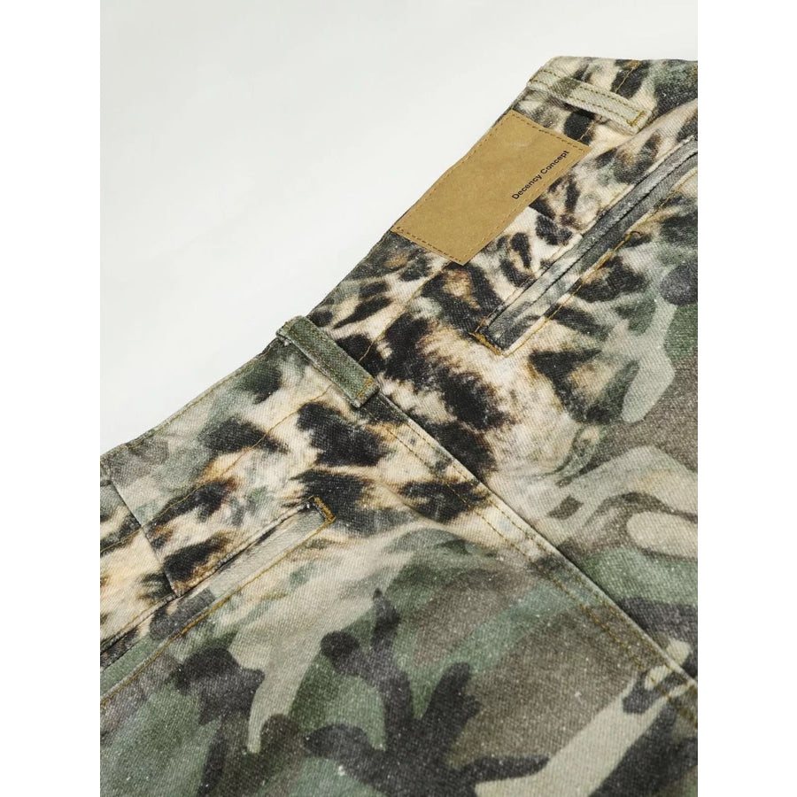 Men’s Camouflage & Leopard Cargo Capris Apparel and Accessories