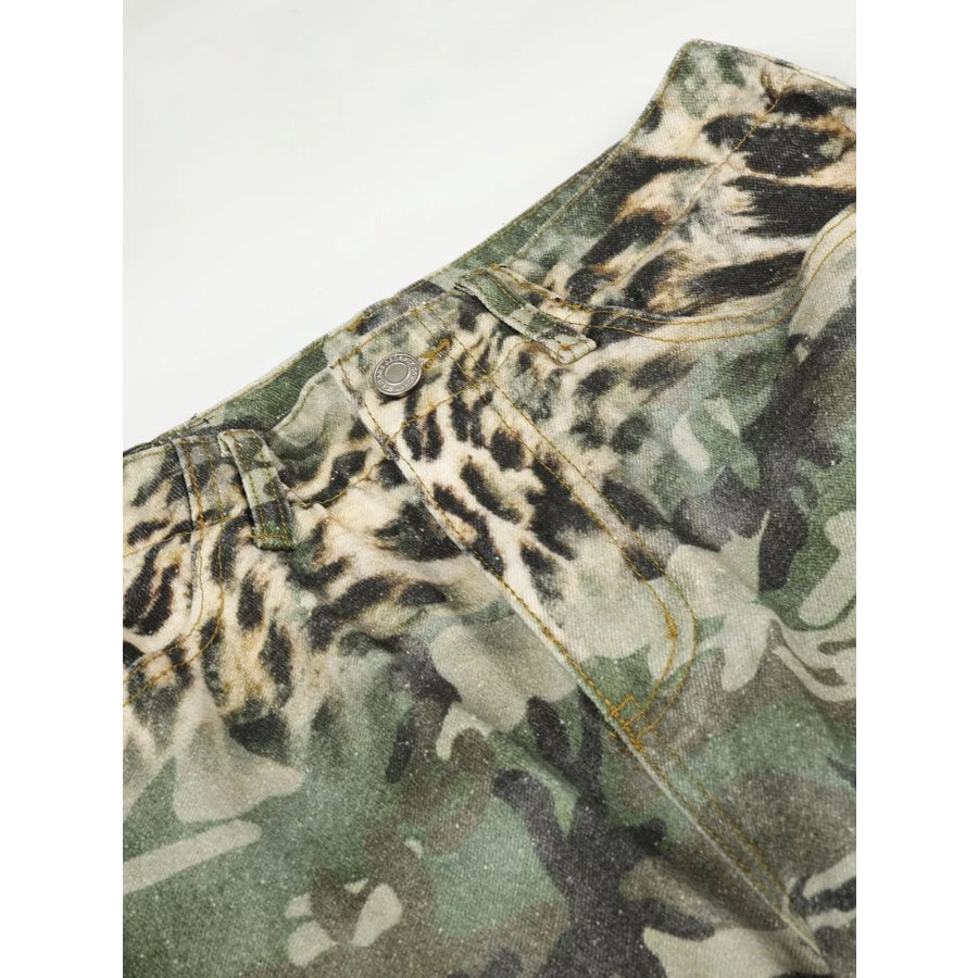 Men’s Camouflage & Leopard Cargo Capris Apparel and Accessories