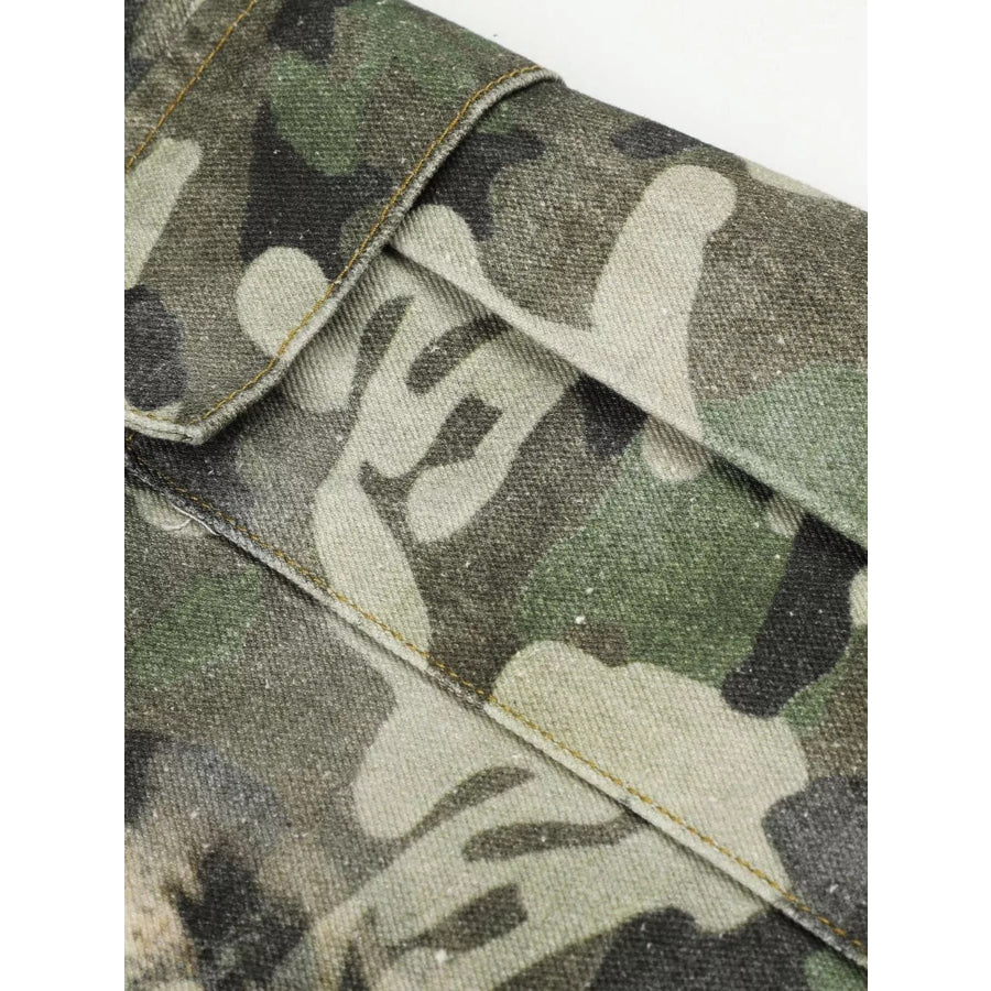 Men’s Camouflage & Leopard Cargo Capris Apparel and Accessories