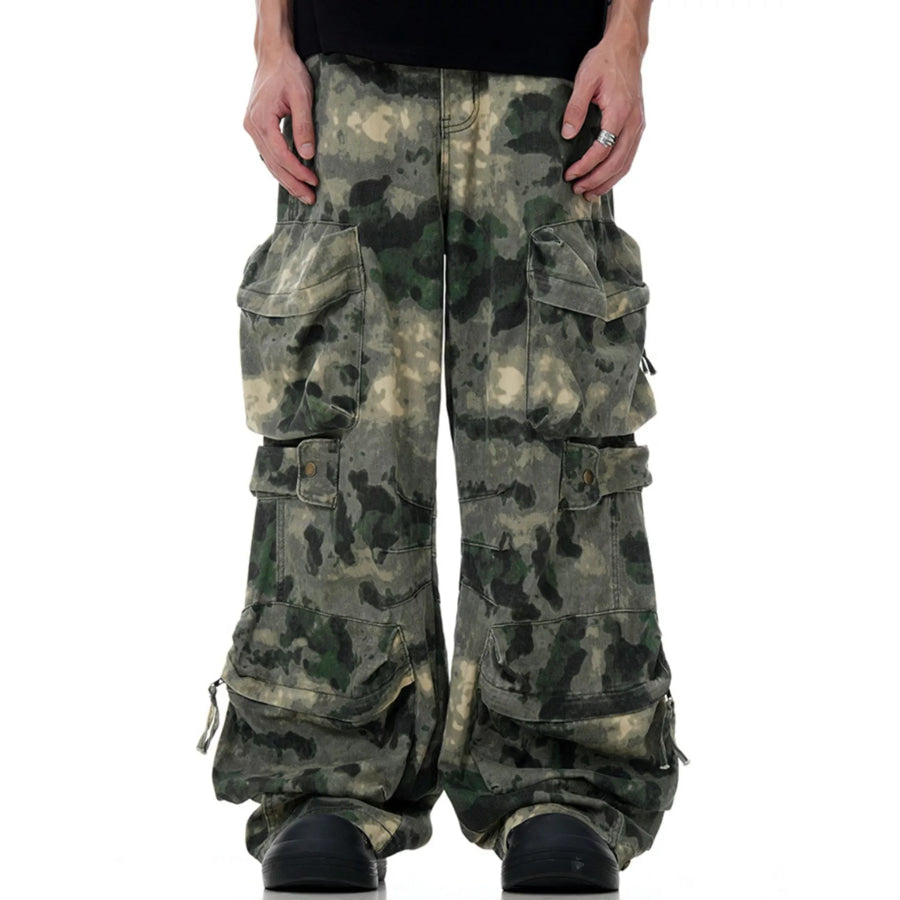 Men’s Camouflage Loose Fit Cargo Pants Camouflage / S Apparel and Accessories