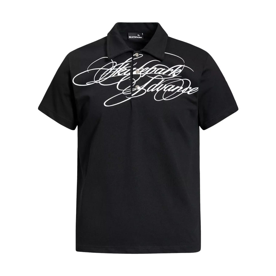 Men’s Camouflage Short Sleeve Polo Black / S Apparel and Accessories