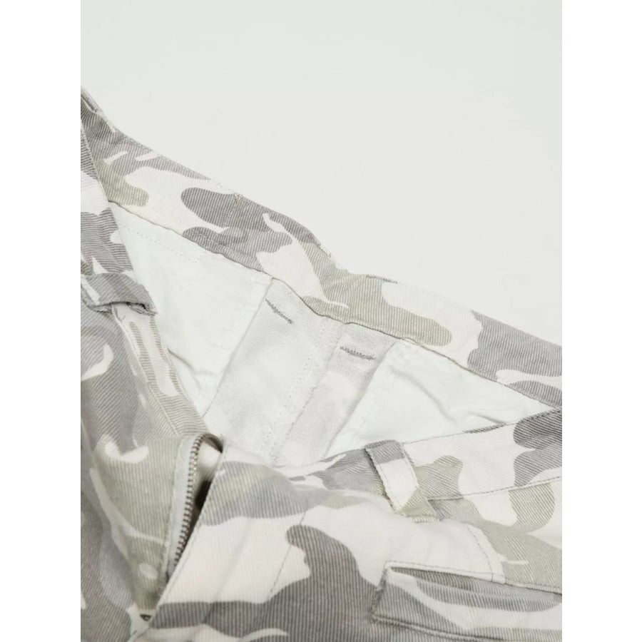 Men’s Camouflage Wide-Leg Cargo Pants Apparel and Accessories