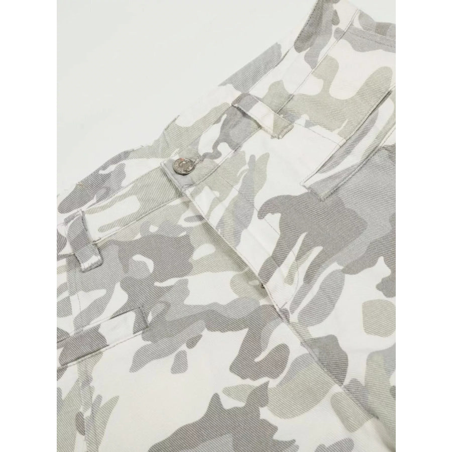 Men’s Camouflage Wide-Leg Cargo Pants Apparel and Accessories