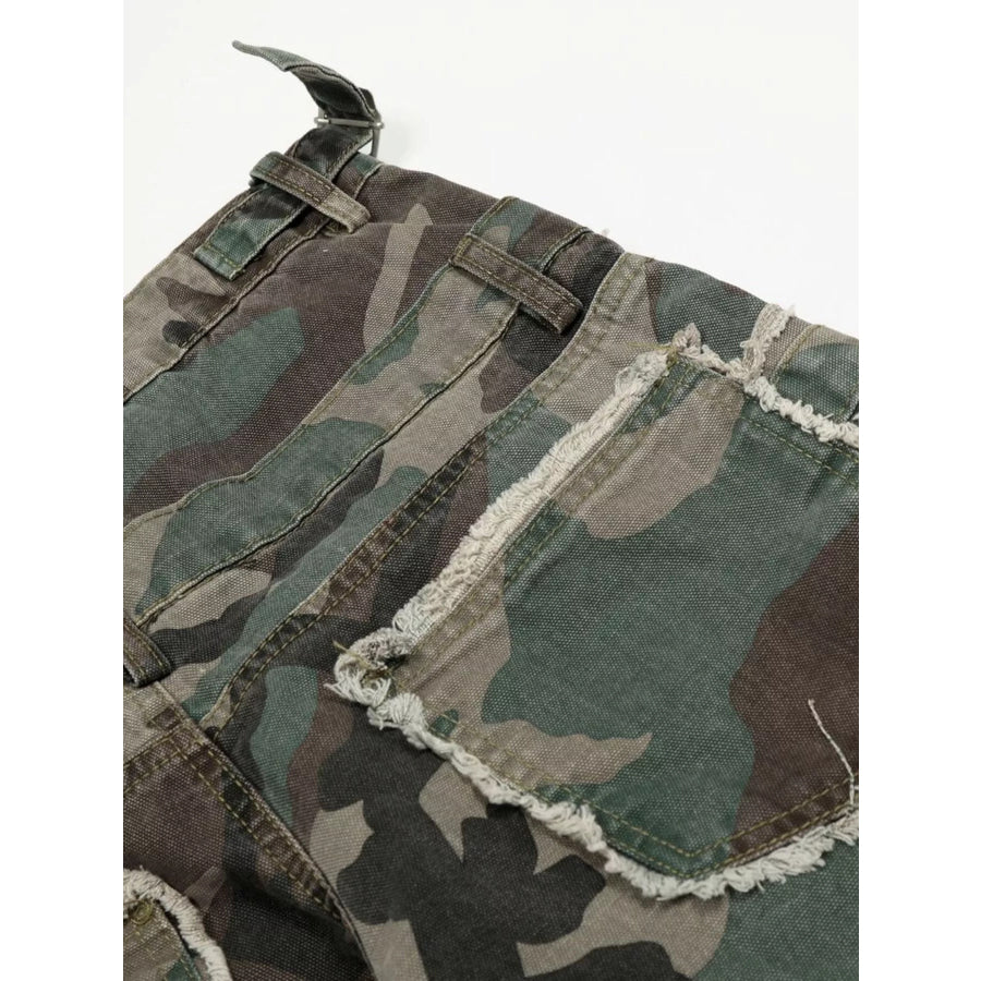 Men’s Camouflage Wide-Leg Pants Apparel and Accessories