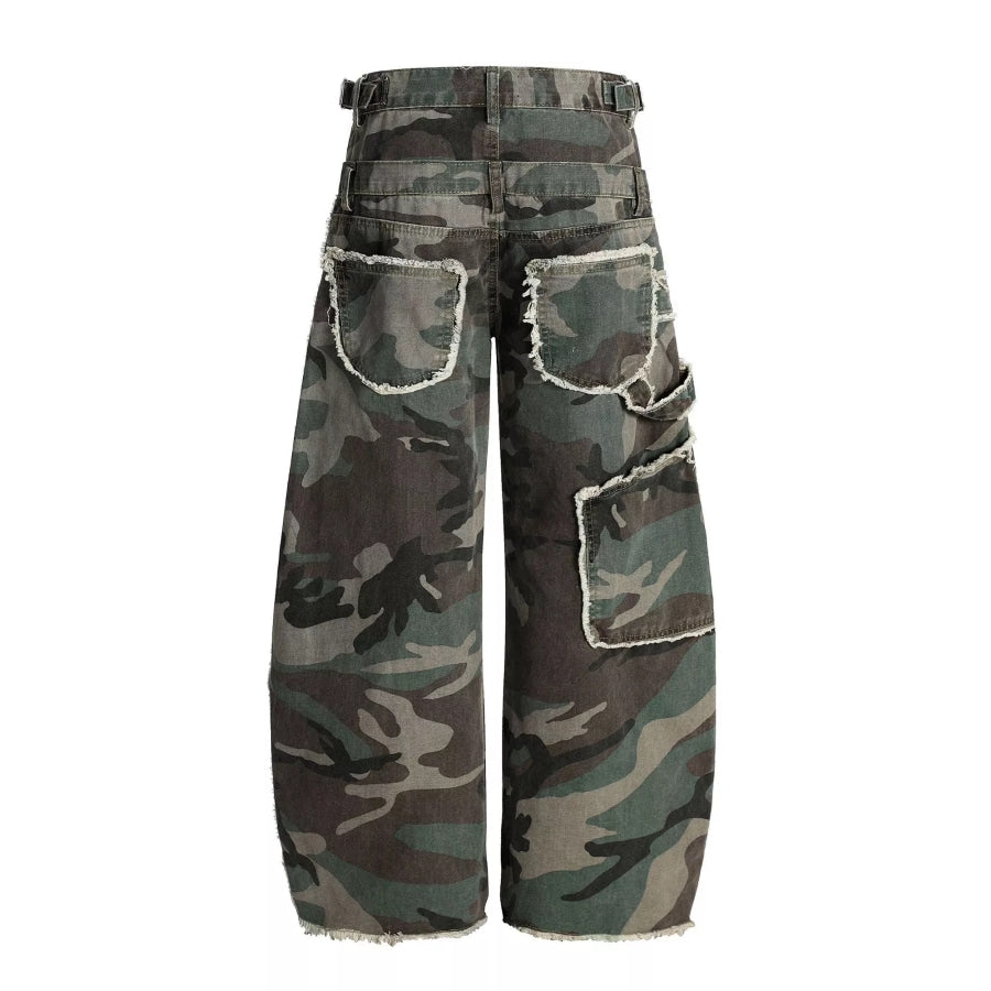 Men’s Camouflage Wide-Leg Pants Apparel and Accessories