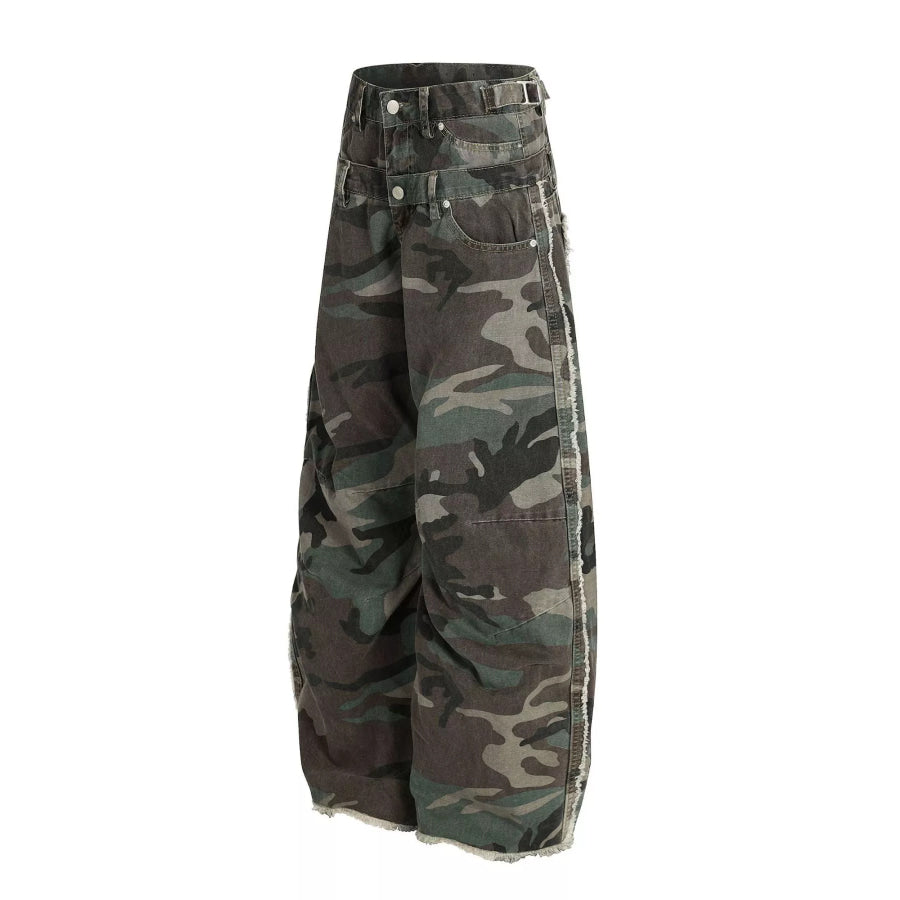 Men’s Camouflage Wide-Leg Pants Apparel and Accessories