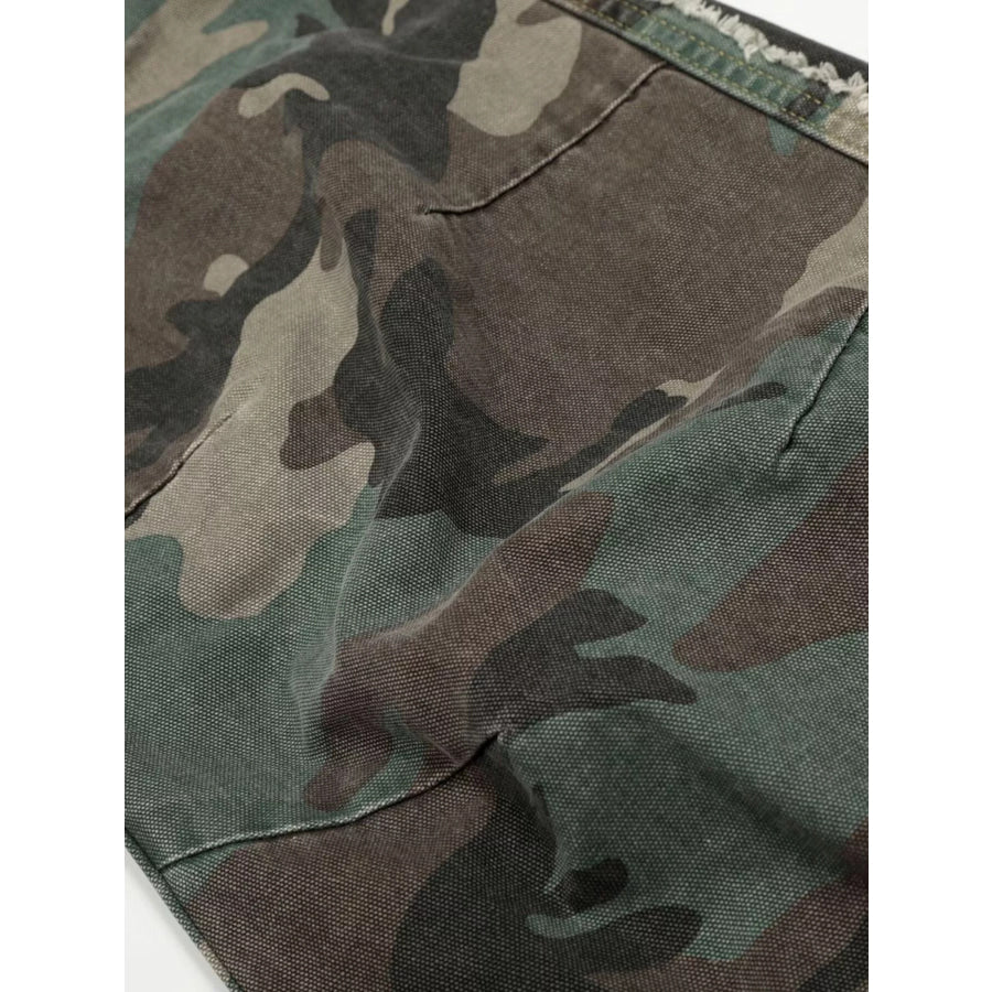Men’s Camouflage Wide-Leg Pants Apparel and Accessories